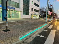 파주시, 시민의 보행안전 위한 바닥형 보행신호등 설치