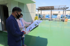 오규석 기장군수, 공공도서관 옥상 녹화사업 방문 점검