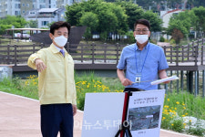 조규일 진주시장, 남강둔치 친수공간 조성 현장 방문