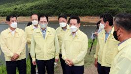 김영록 전남지사, 완도 노화 보길도 방문 가뭄현장 점검
