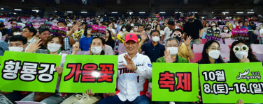김한종 장성군수, 황룡강 가을꽃잔치 성공 기원 프로야구 시구