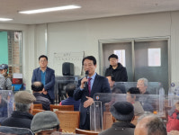 강진원 강진군수, 신전면 복지회관 방문 어르신과 소통