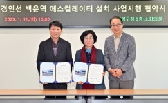 부평구·한국철도공사, 백운역 에스컬레이터 설치 MOU체결