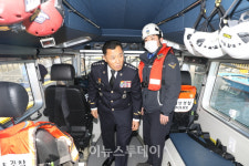 옥현진 사천해양경찰서장, 치안현장 초도순시
