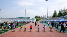 한국자유총연맹 오산시지회, 제35회 어린이 자전거 달리기 대회 개최
