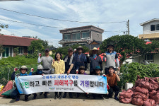 정선군 시설관리공단, 고성서 수해복구 일손 지원