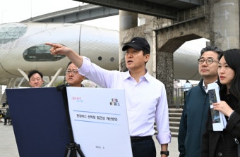 오세훈 시장, 한강 리버버스 선착장 조성 예정지 현장 점검