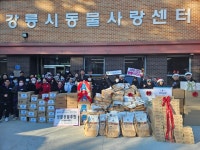 강릉시 동물사랑센터, 보호단체와 유기견 대규모 입양 진행