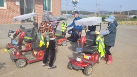 해남경찰 황산파출소, 야광조끼 부착···교통사고 예방활동