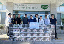양양 강현면 울타리회, 베지밀 200박스 강현면사무소에 전달
