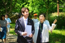 황대호 도의원, 밤밭청개구리공원 생태복원 현장 점검