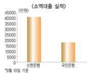 신한·국민, 연 10%대 소액대출 실적 ‘대조’