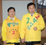 대전 복지관서 박범계 후보 소개하는 손학규