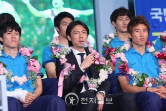 [포토] 축구대표팀 귀국 해단식, 홍명보 감독 