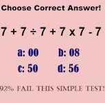 92%가 못 푸는 문제 7+7/7+7*7-7 풀면 천재?
