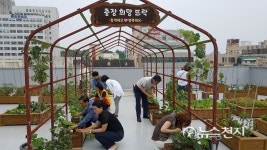 [광주] 동구 충장동주민센터 옥상 텃밭 조성