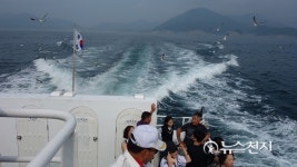 거제 외도 가는 길 바다 갈매기와 시원하게…