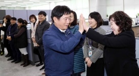 정찬민 용인시장, 찾아가는 시무식으로 한 해 출발