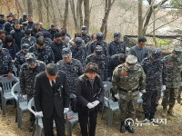 1950년 월래도 탈환작전 중 전사 해군첩보대 14위 추념행사