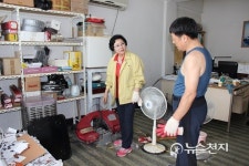 이선옥 남동구의원 구월 3동 수해현장 방문