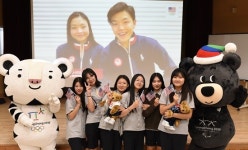 강원도 평창 중학생들 美 국가대표와 특별 만남