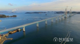 충남도, 원산도∼안면도 해상교량 뼈대 완성