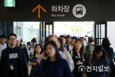 귀경인파로 북적이는 고속버스터미널