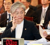 [2018국감] 자료 살피는 강경화 장관