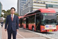 하태정 대전시장, 3문 저상시내버스 시승