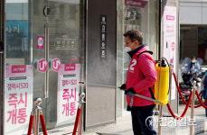 황교안 예비후보, 코로나19 확산 방지 방역작업