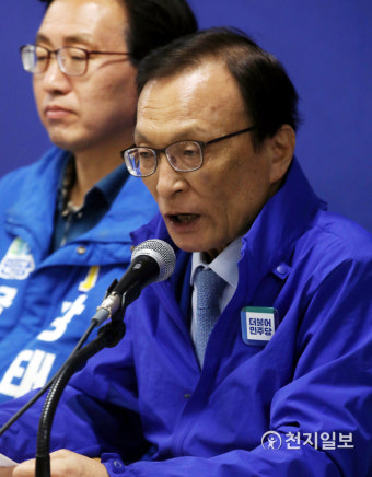 발언하는 이해찬 상임선대위원장
