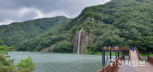[천지포토] 폭우 멈춘 담양호 수변 길 풍경