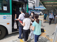 용인시, 코로나19 확산 방지 위해 용인공용버스터미널 발열체크 강화