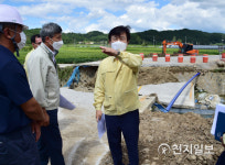 조규일 진주시장, 태풍 피해현장 이반성면 방문점검