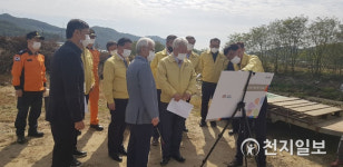 충남도의회 안건소위, 도내 수해복구 현장 방문
