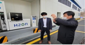 수도권대기환경청장, 수원 하동 수소충전소 구축 현장 점검