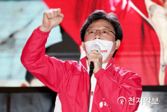 [천지포토] 오세훈 후보 지원 연설하는 유승민 상임부위원장