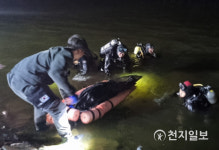 아산소방서, 실종 70대 노인 송악저수지서 인양