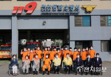 양승조 충남도지사, 추석연휴 천안동남소방서 방문… 현장대원들 격려