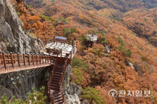 [천지포토] 울긋불긋 색동 옷 갈아입은 양주 감악산… 단풍 물결 넘실