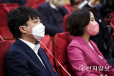 [천지포토] 대선 여론조작 방지 크라켄 공개행사에 참석한 이준석