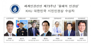 제73주년 세계인권선언 기념 KHU대한민국시민인권상 시상 발표
