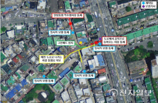 청주 충북대 중문 일부 도로 영화 촬영으로 부분통제
