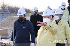 허태정 대전시장, 중대재해처벌법 시행 첫날 건설공사장 점검