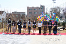 광주천곡중학교 운동장 주변 학교숲 꿈길 완공