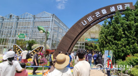 [천지포토] 나비·곤충 생태관 줄서서 입장