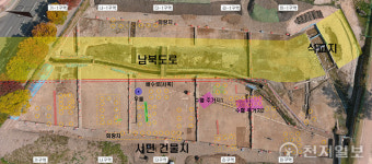 경주 월성 북편 발천서 왕궁 북문 들어가는 ‘남북대로’ 발견