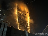 부산 서면 중심가 오피스텔 화재… 70명 대피·진화 중