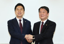 [포토] 안철수 의원과 회동하는 김기현 대표