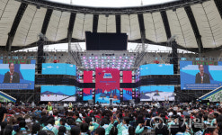 [포토] 2023 세계스카우트잼버리 폐영식 축사하는 한덕수 국무총리